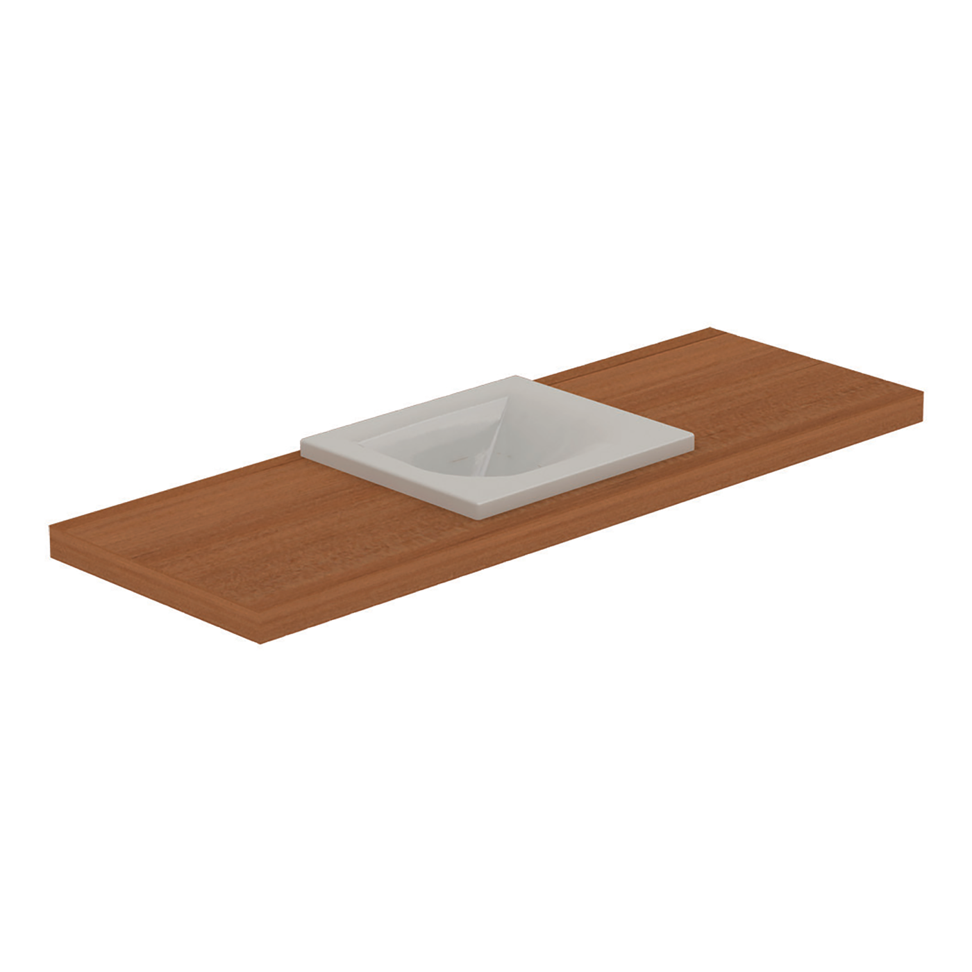 Умывальник встраиваемый 55x36xh2 (4 стороны глазированы)