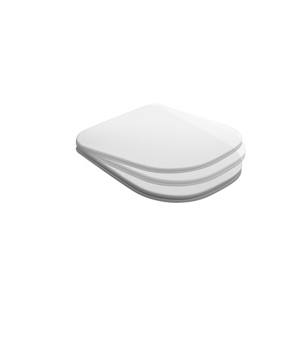 Сидение SLIM из термопласта, петли хром, С ПЛАВНЫМ ОПУСКАНИЕМ, БЫСТРОСЪЁМНОЕ.