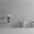 Lavabo 80x45 con Struttura sospesa cod 3533_9126, Bidet Monoforo ovale cod 3520, Vaso unico “PROLUNGATO” ovale cod 3516