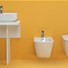 Lavabo 60 appoggio cod 5140, Bidet sospeso cod 5125, Vaso Sospeso cod 5115