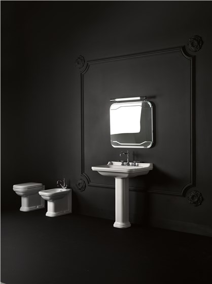 lavabo 80 cod 4141, lavabo 60 su colonna cod 4170, Vaso unico cod 4118, Bidet Monoforo cod 4121